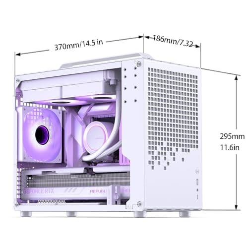 Jonsbo Jonsplus Z20 Micro ATX Desktop White Tempered Glass Side Panel, USB 3.2 Gen 2 Type-C, USB 3.2 Gen 1 Type-A image