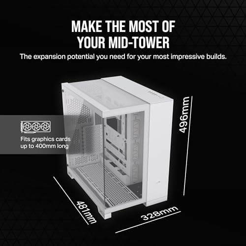 Corsair 6500X ATX Mid Tower White Tempered Glass image