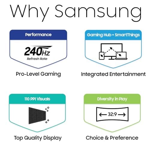 Samsung Odyssey G95SC 49" 5120x1440 240Hz QD-OLED Curved Monitor image