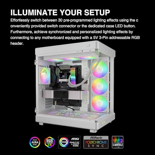 GAMDIAS CHIONE E4 73.36 CFM Water 360mm White image