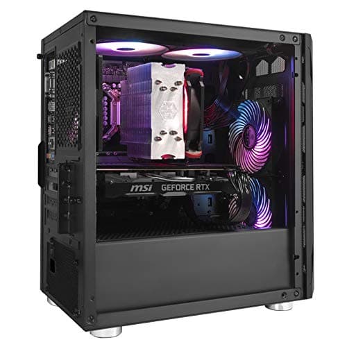 Silverstone FARA H1M Micro ATX Mini Tower Black with Tempered Glass Side Panel and USB 3.2 Gen 1 Type-A, USB 2.0 Type-A image
