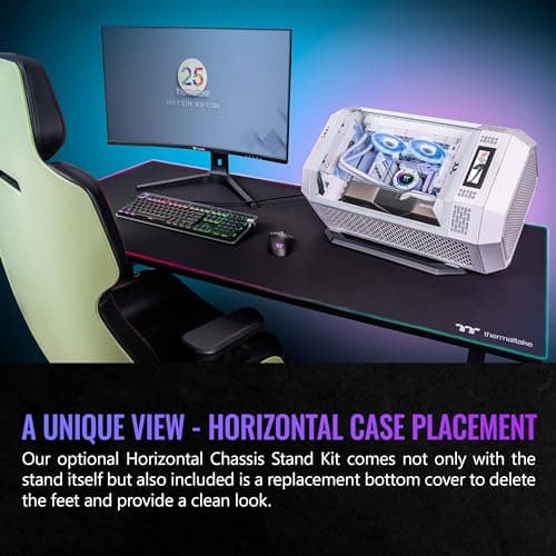 Thermaltake The Tower 300 MicroATX Mini Tower Tempered Glass Side Panel - Matcha Green image