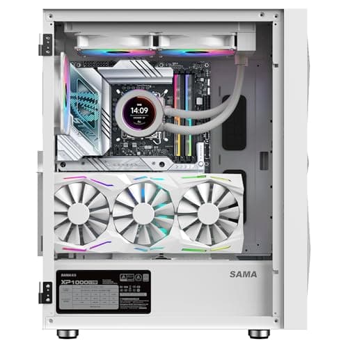 SAMA 3509 ATX Mid Tower White Tempered Glass Side Panel image