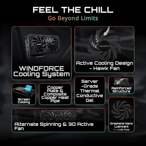 Gigabyte WINDFORCE OC Black GeForce RTX 5060 Ti 8GB GDDR7 Black image