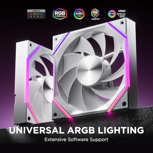 Asiahorse Nyota A14 140mm PC Case Fan – High-Efficiency Cooling Reverse Blade White image