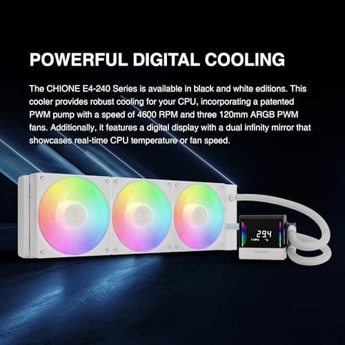 GAMDIAS CHIONE E4 73.36 CFM Water 360mm White image