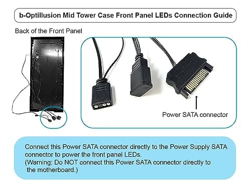 BGears b-Optillusion ATX Mid Tower Black Tempered Glass Side Panel image