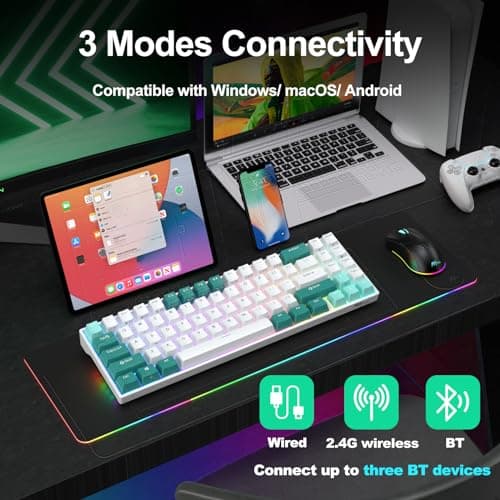 RK Royal Kludge RK71 Mechanical Gaming Keyboard RGB Bluetooth image