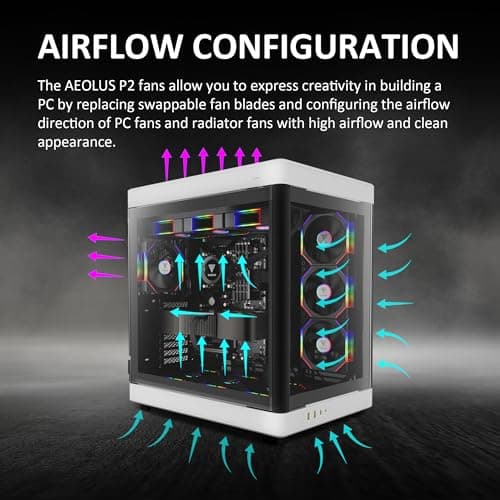 GAMDIAS AEOLUS P2 120mm Black Addressable RGB PWM 74.97 CFM image