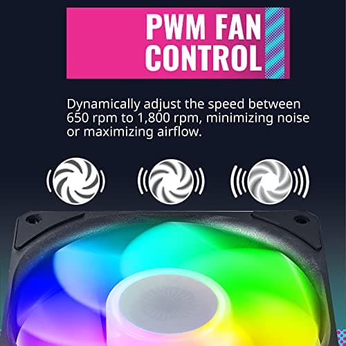 Cooler Master SickleFlow 120mm Black / White ARGB PWM 62 CFM 1-Pack image