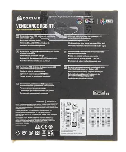 Corsair Vengeance RGB RT Black DDR4-3600 CL18 128GB (4x32GB) image
