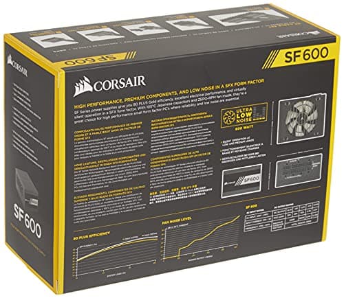 CORSAIR SF Series SF600 CP-9020182-NA 600 W SFX 80 PLUS PLATINUM Certified Full Modular Power Supply image