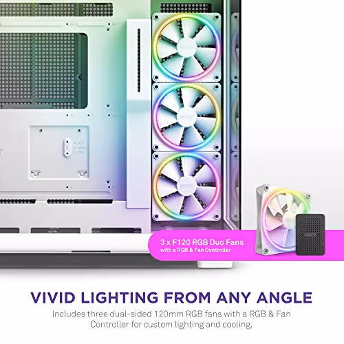 NZXT H9 Elite ATX Mid Tower White with Tempered Glass Side Panel and USB 3.2 Gen 2x2 Type-C, USB 3.2 Gen 1 Type-A image