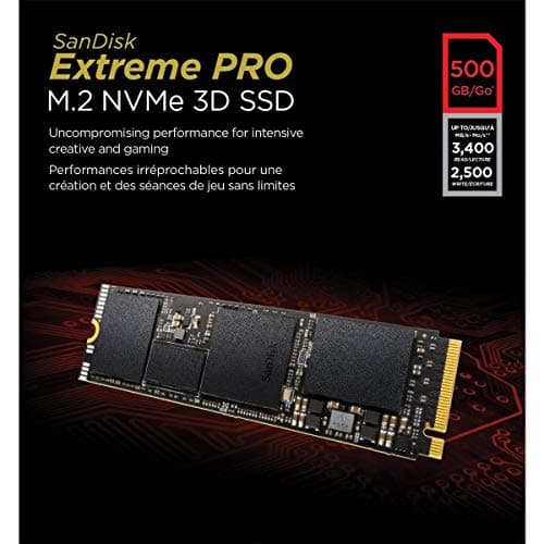 SanDisk EXTREME PRO 500GB M.2-2280 SSD PCIe 3.0 x4 NVMe image
