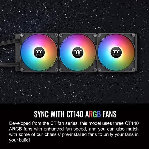 Thermaltake TH420 V2 Water 420mm ARGB Sync 84.32 CFM Black image