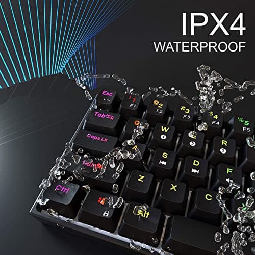 DIERYA x KEMOVE 60% Mechanical Gaming Keyboard, RGB Backlit Wired PBT Keycap Waterproof Type-C Mini Compact 61 Keys Computer Keyboard with Full Keys Programmable (Gateron Optical Brown Switch) image