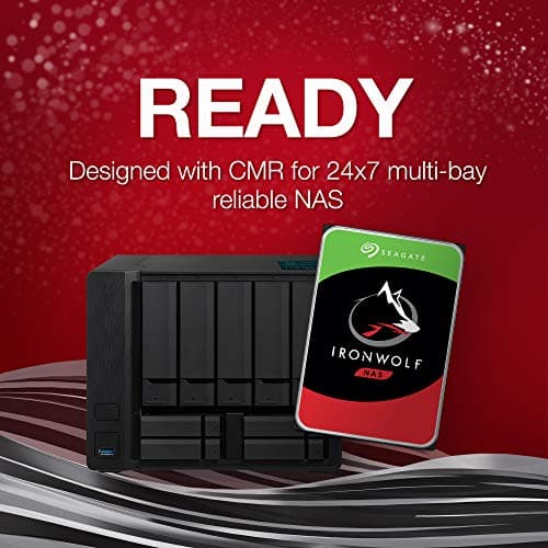 Seagate IronWolf 4TB NAS Hard Drive HDD – CMR 3.5 Inch SATA 6Gb/s 5900 RPM 64MB Cache for RAID Network Attached Storage – Frustration Free Packaging (ST4000VNZ08) image