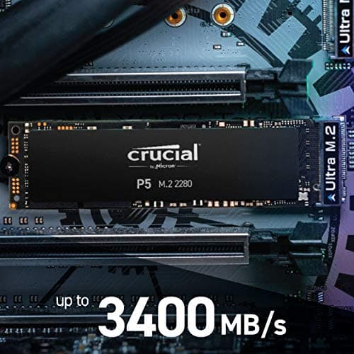 Crucial P5 250GB NVMe PCIe Gen3 M.2 SSD image