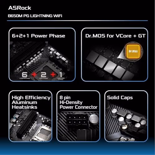 ASRock B650M PG Lightning Wifi DDR5 Micro ATX image