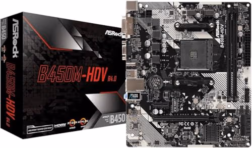 ASRock B450 HDV R4.0 AM4 DDR4 Micro ATX main image
