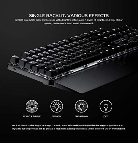 GameSir GK300-GY TTC Blue Wireless Gaming Keyboard image