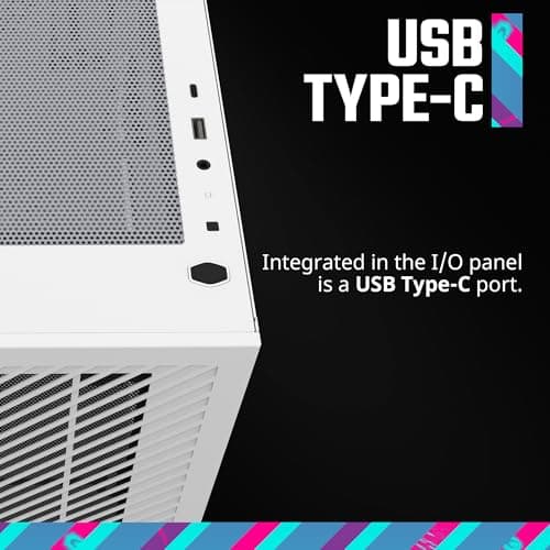 Cooler Master Elite 301 Lite MicroATX Mini Tower White Tempered Glass Side Panel image