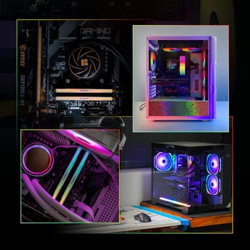 KingBank RGB Computer Desktop Memory Ram DDR5 32GB(2x16GB) 6000MT/s CL36 WHITE image