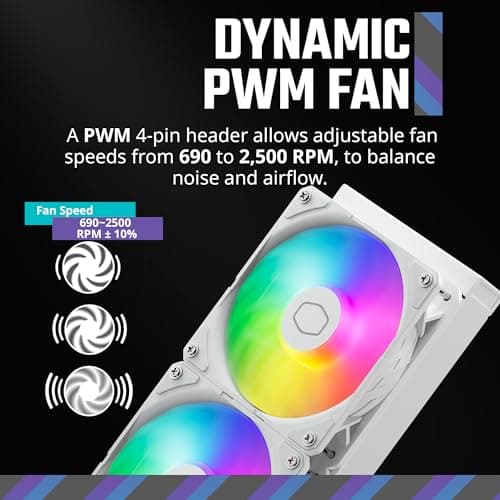 Cooler Master Masterliquid Atmos Water 360mm 70.7 CFM White image