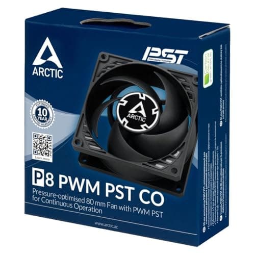 ARCTIC P8 PST 80mm Black PWM PST CO 23.4 CFM 1-Pack image