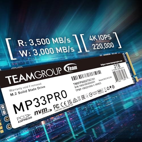 TEAMGROUP MP33 PRO 2TB M.2 SSD PCIe 3.0 NVMe image
