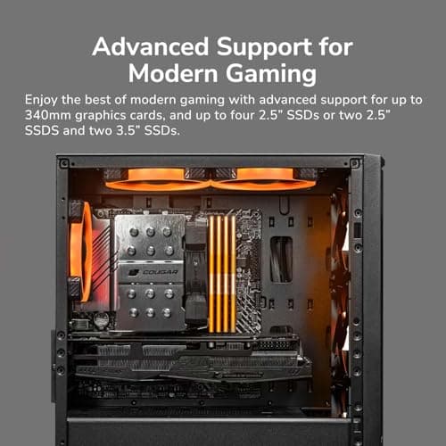 Cougar Uniface Mini RGB Micro ATX Mini Tower Black Tempered Glass, RGB image