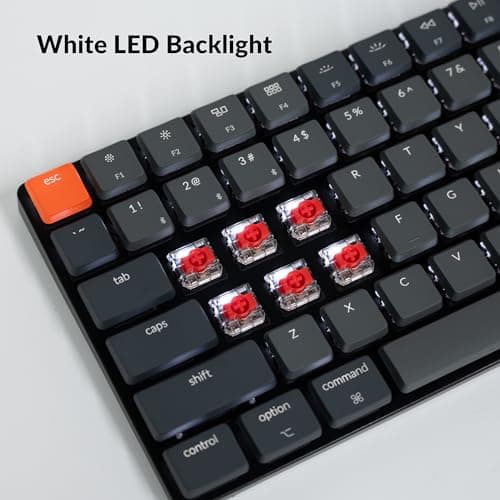 Keychron K3 V2 Ultra-slim Bluetooth/Wired/Wired Standard Gateron Low-Profile Red Mechanical Keyboard image