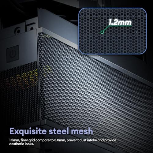 Okinos Aqua 3 Micro ATX Mini Tower Black Tempered Glass Side Panel image