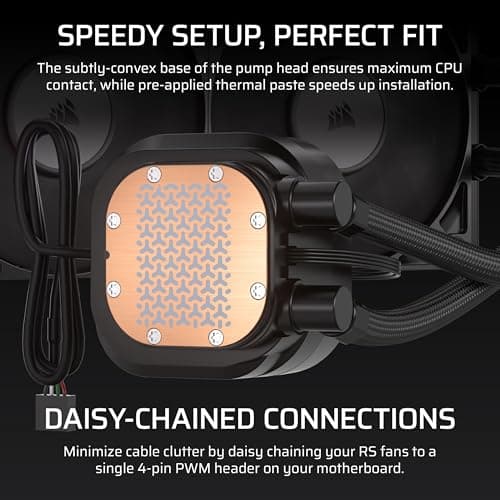 Corsair NAUTILUS Water 360mm RS LCD 72.8 CFM Black image