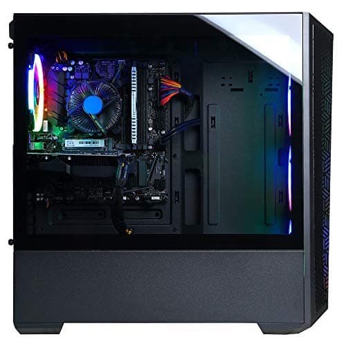 CyberPowerPC MASTERBOX NR640 ATX Mid Tower Black with Tempered Glass Side Panel and USB 3.2 Gen 1 Type-A Front Panel image