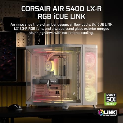 Corsair AIR 5400 LX-R RGB iCUE LINK White image