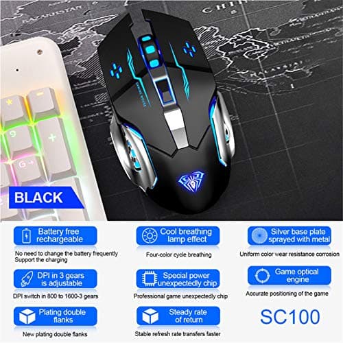 Aula SHIHUNZAN Wired Gaming Keyboard With Laser Mouse image