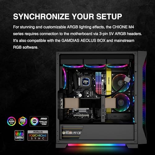 GAMDIAS CHIONE M4-360 Water 360mm 69.01 CFM Black image