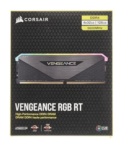Corsair Vengeance RGB RT Black DDR4-3600 CL18 128GB (4x32GB) image