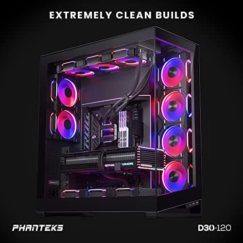 Phanteks D30-120 120mm Black PWM RGB Reversed image