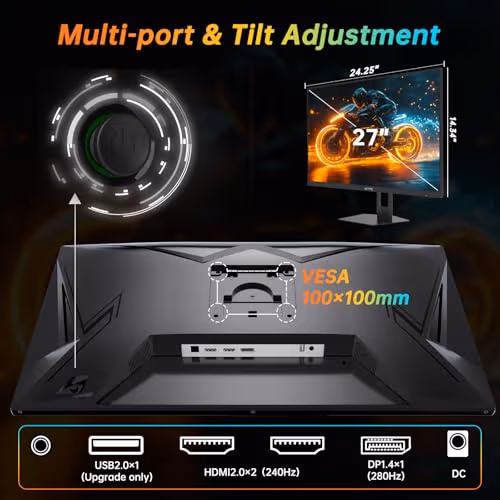 KTC H27E22P 27" 1080p 280Hz VA Monitor image