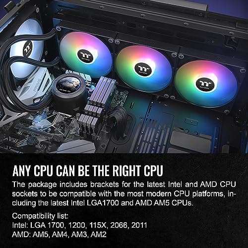 Thermaltake TH420 V2 Ultra ARGB Sync 84.32 CFM Water 420mm Black image