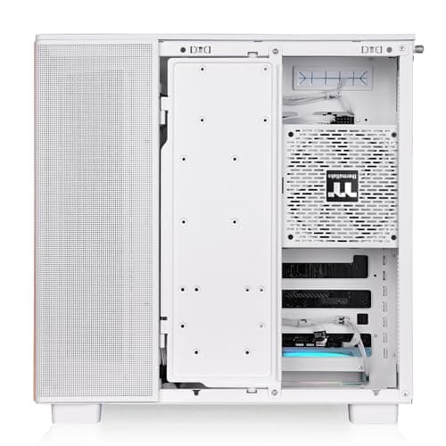 Thermaltake View 380 XL WS ARGB Mid Tower Chassis Wood Edition Snow image