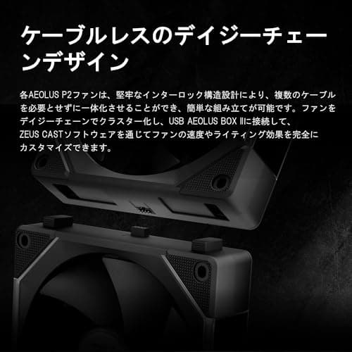 GAMDIAS AEOLUS P2 120mm Black RGB PWM 3-Pack image