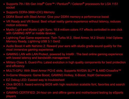 MSI Z270 GAMING PRO CARBON DDR4 ATX image