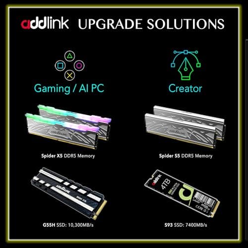 Addlink G55H 2TB SSD M.2 PCIe 5.0 NVMe image