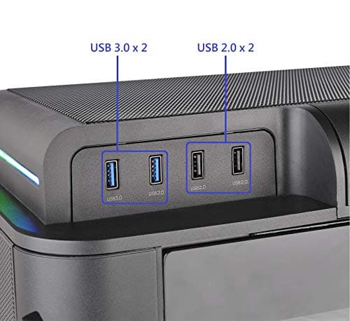 Thermaltake Level 20 RS ARGB ATX Mid Tower Black with Tempered Glass Side Panel and USB 3.2 Gen 1 Type-A USB 2.0 Type-A image