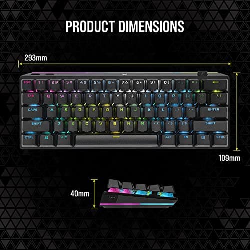 Corsair K70 PRO MINI RGB Wireless/Wired/Bluetooth Gaming Keyboard image