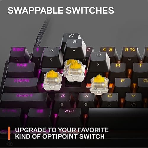 SteelSeries Apex 9 Mini RGB Wired SteelSeries OptiPoint Linear Gaming Keyboard image
