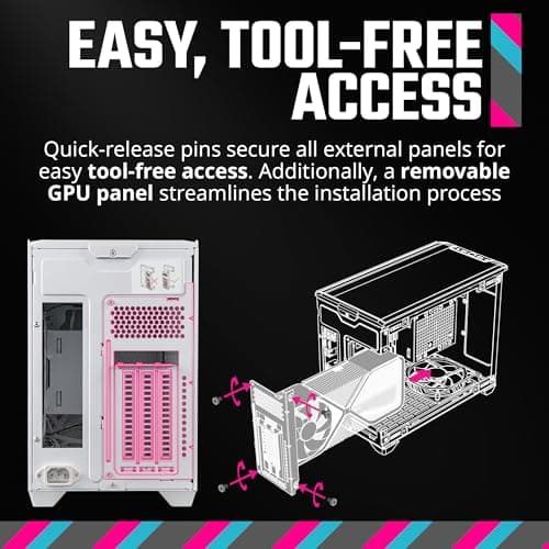 Cooler Master MasterBox NR200P V2 Mini-ITX Desktop White with Mesh Side Panel and USB 3.2 Gen 2x2 Type-C / USB 3.2 Gen 1 Type-A image